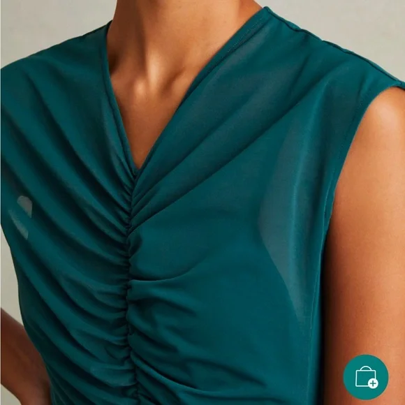 Reiss Lyra Teal Dress - Picture 3 of 4